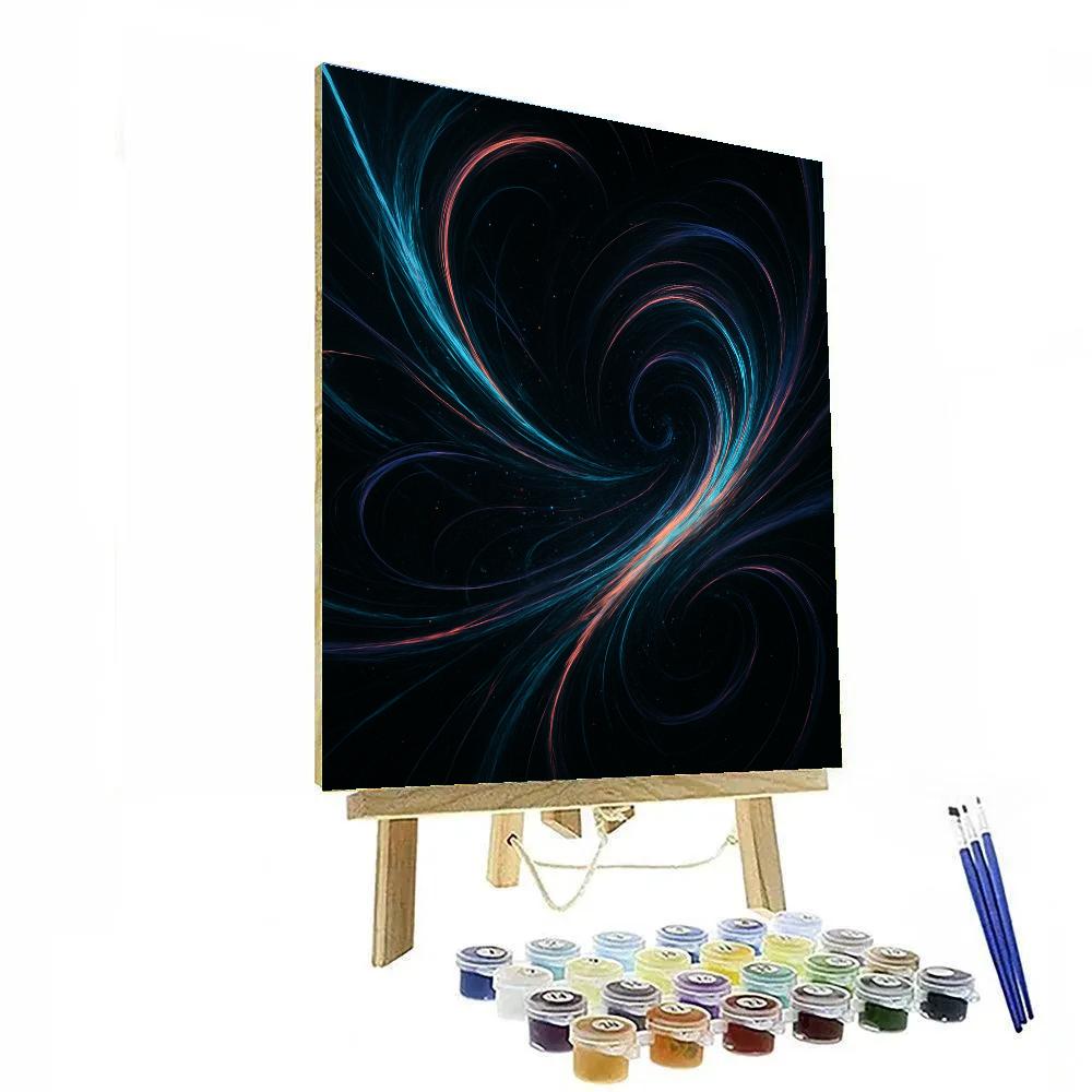 Abstract Celestial Currents paint by numbers