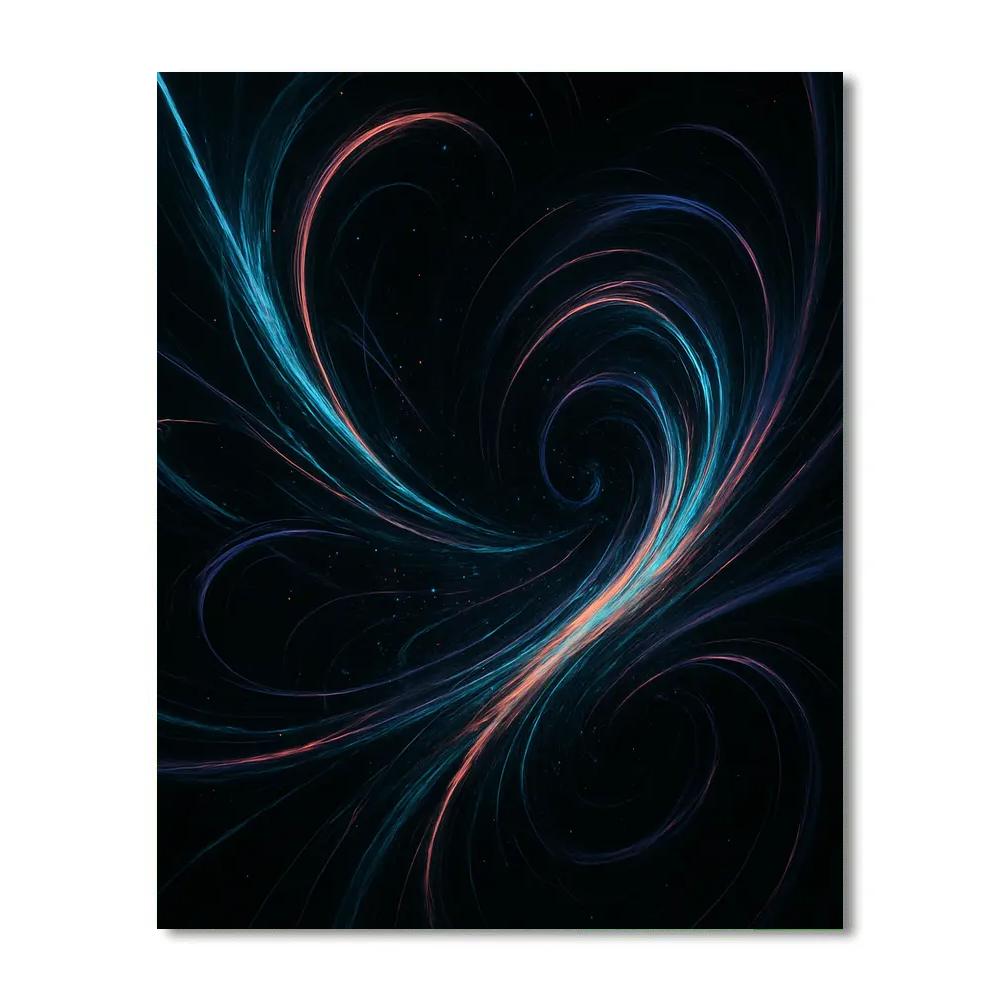 Abstract Celestial Currents paint by numbers