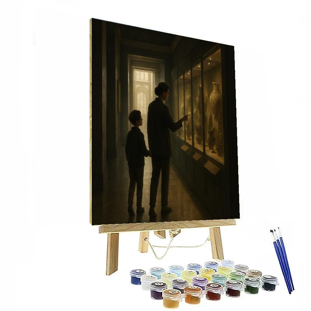 Museum Walk Hand In Hand paint by number