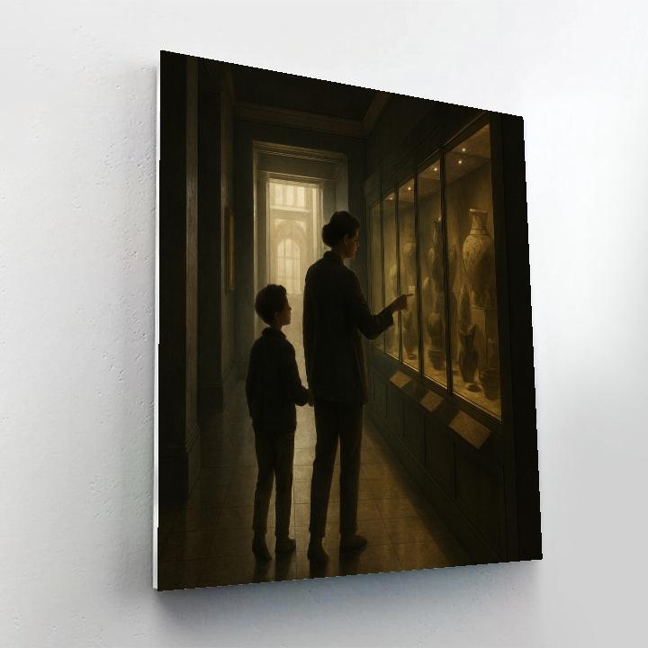 Museum Walk Hand In Hand paint by number