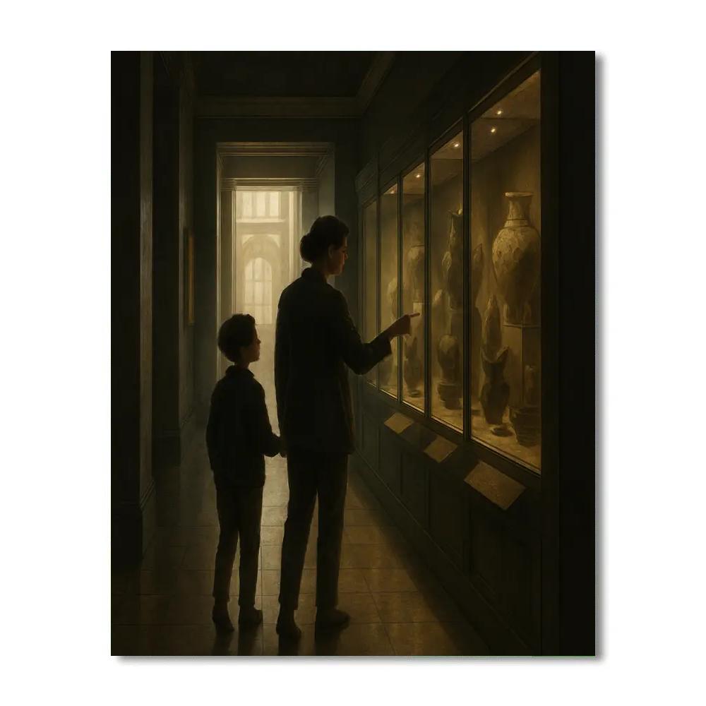 Museum Walk Hand In Hand paint by number