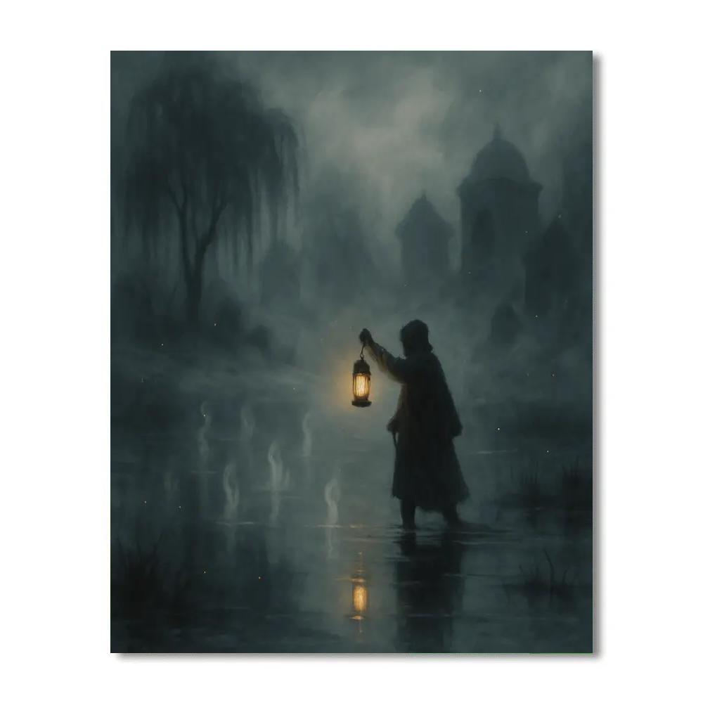 Glimmering Marsh Of Echoes Paint by numbers art