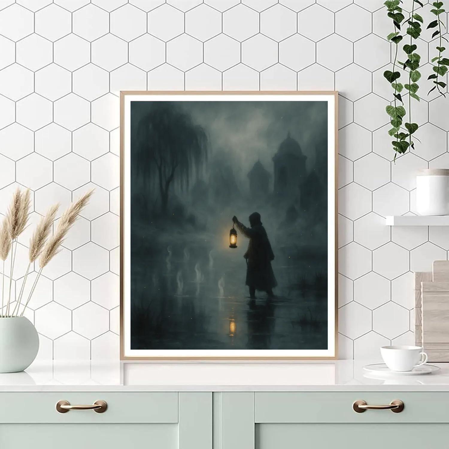 Glimmering Marsh Of Echoes Paint by numbers art