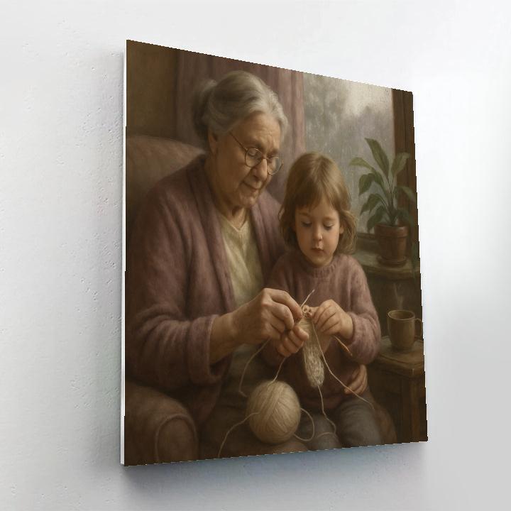 Quiet Crochet With My Mother Paint by numbers art