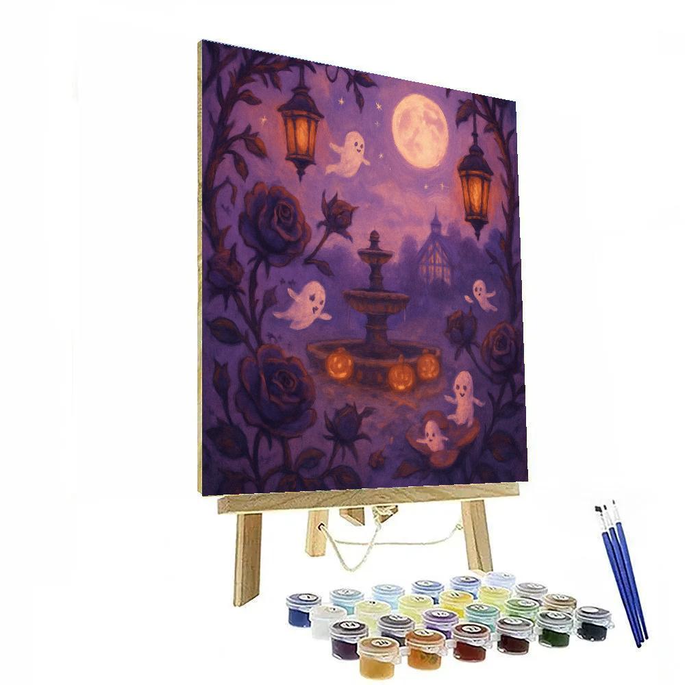 Moon Garden Of Lost Lanterns painting number kit