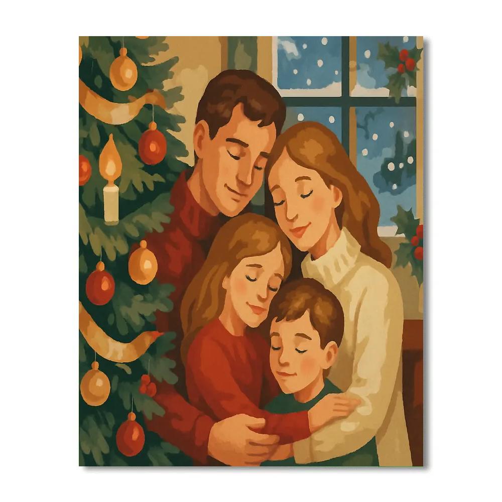Evergreen Evening Embrace painting number kit