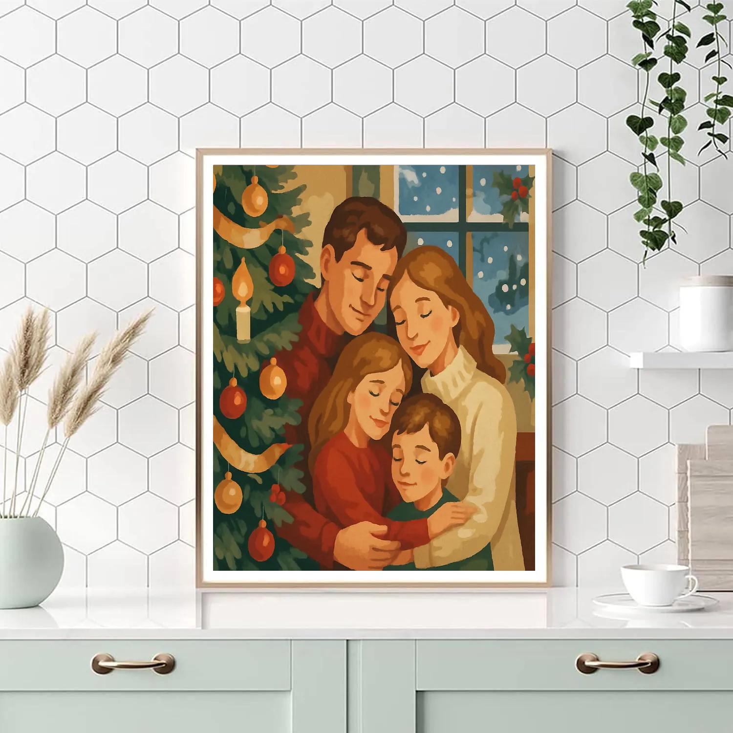 Evergreen Evening Embrace painting number kit