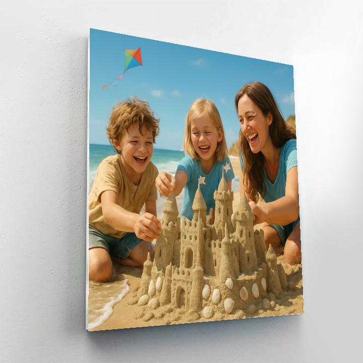 Seaside Sandcastle Builders Painting by numbers kit