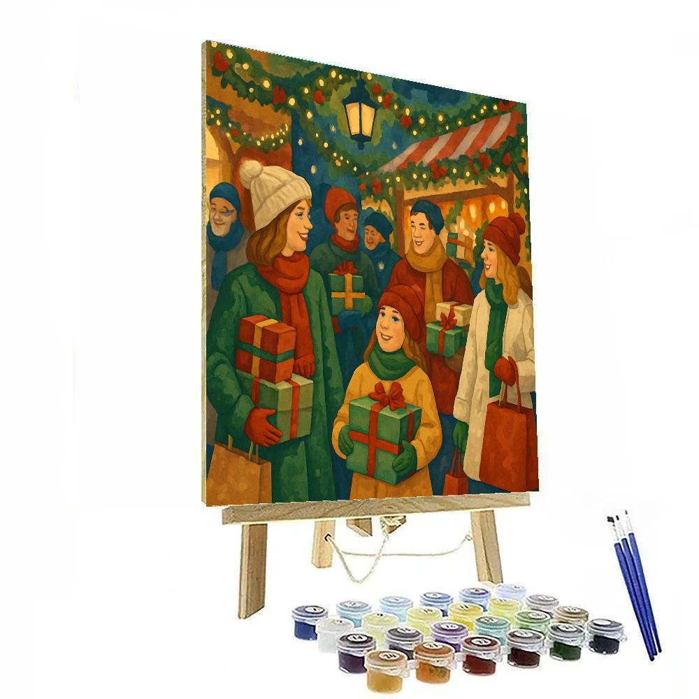 Merry Market Mingle Painting by numbers kit