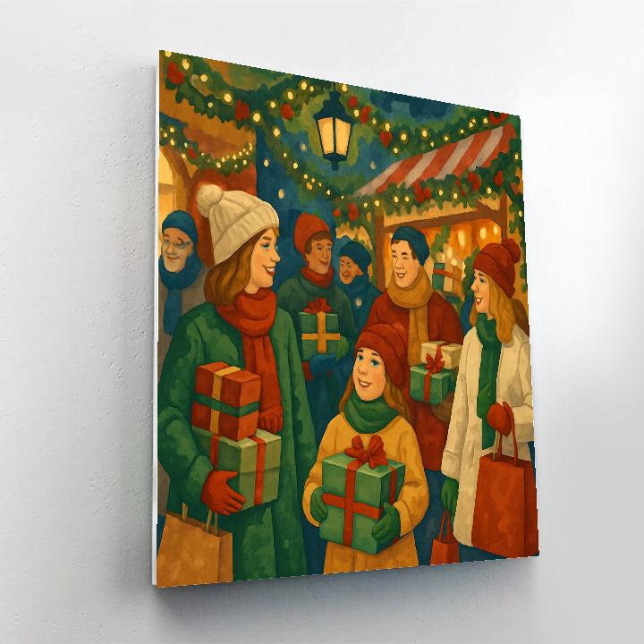 Merry Market Mingle Painting by numbers kit