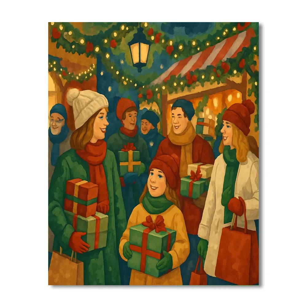 Merry Market Mingle Painting by numbers kit