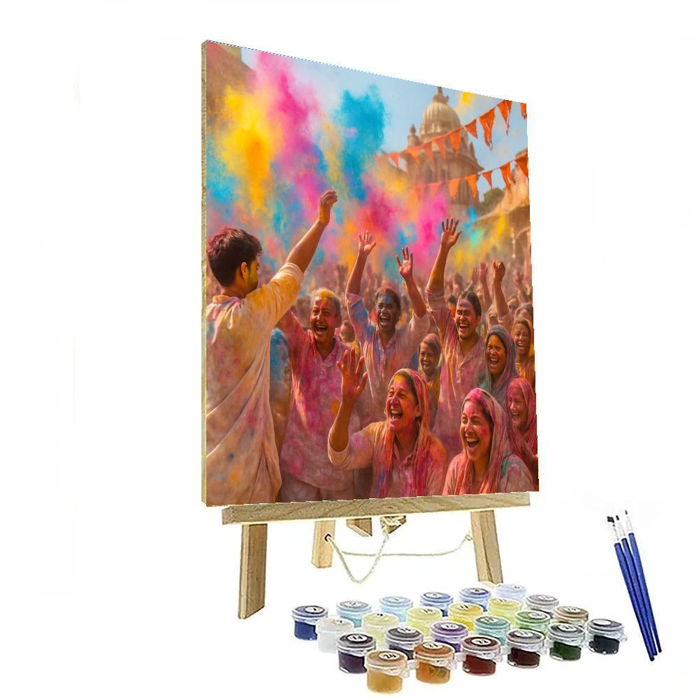 Holi Festival Of Colors Celebration Number painting
