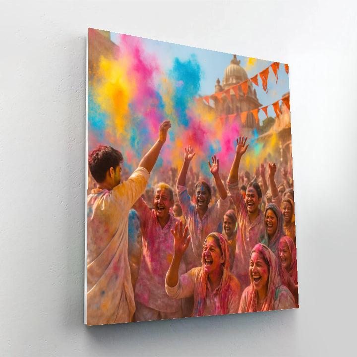 Holi Festival Of Colors Celebration Number painting