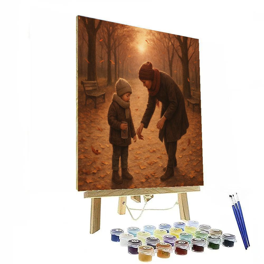 Quiet Walk In Autumn Leaves DIY paint by numbers