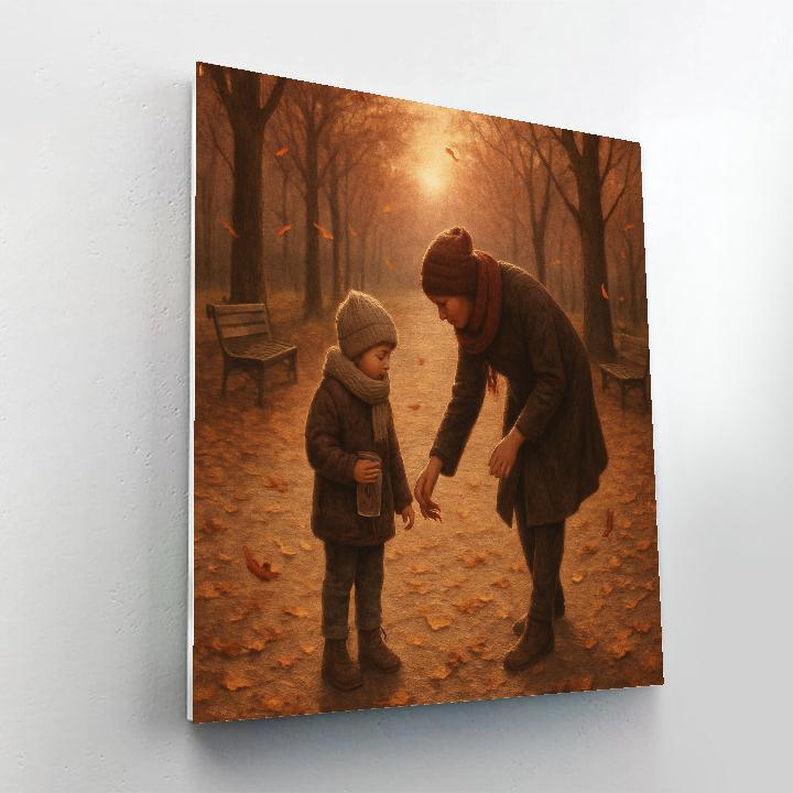 Quiet Walk In Autumn Leaves DIY paint by numbers