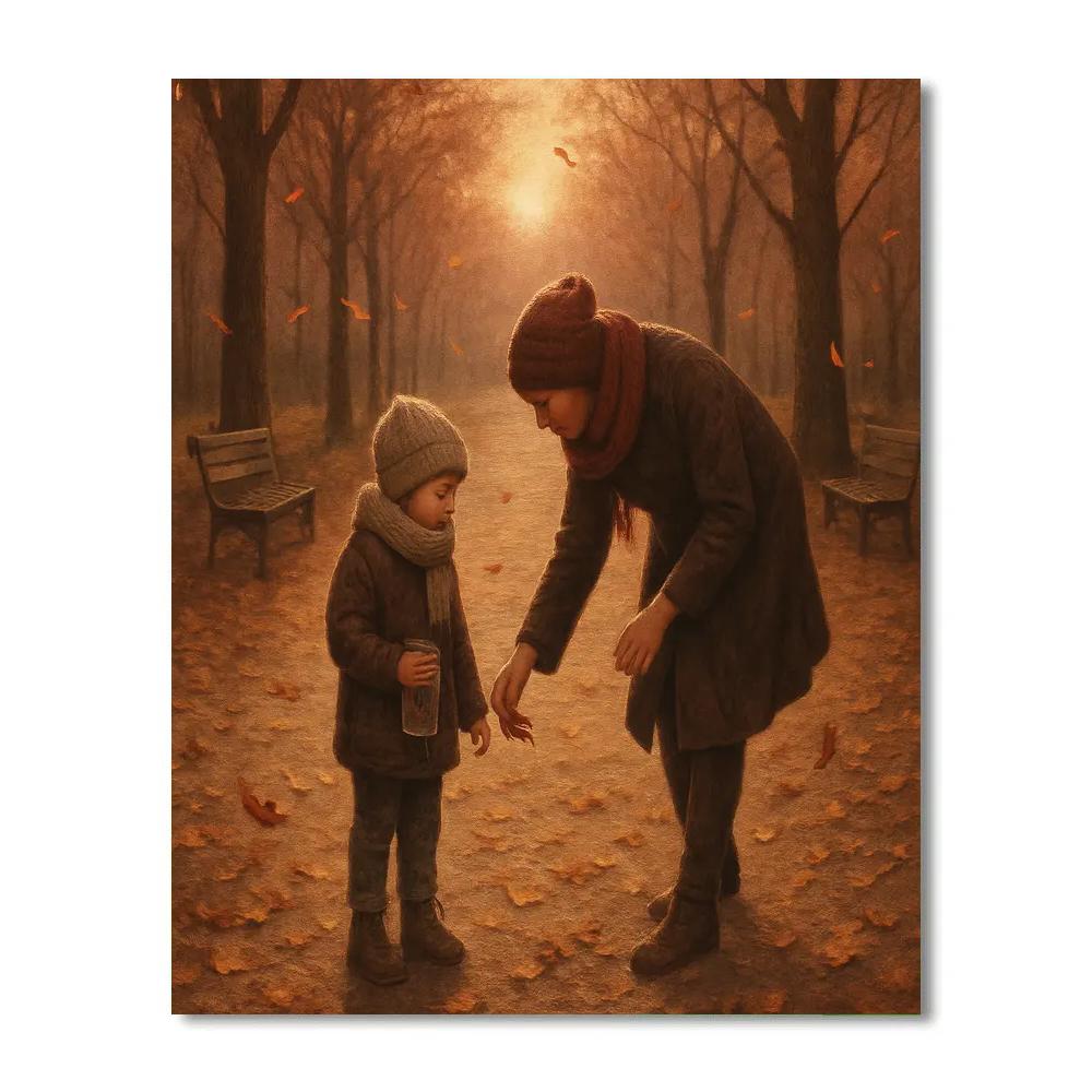 Quiet Walk In Autumn Leaves DIY paint by numbers