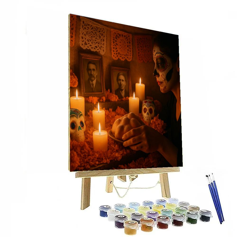 Day Of The Dead Ofrenda In Warm Light Numbered painting kits