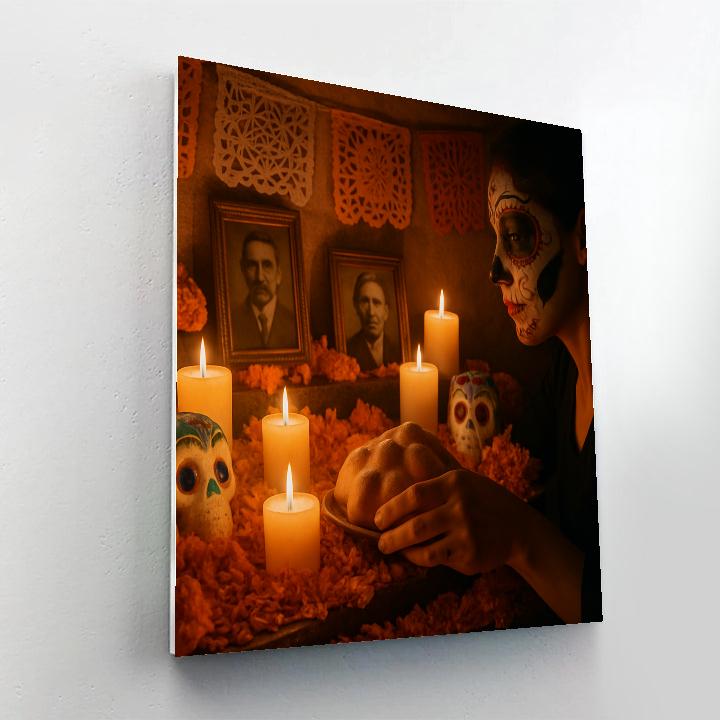 Day Of The Dead Ofrenda In Warm Light Numbered painting kits