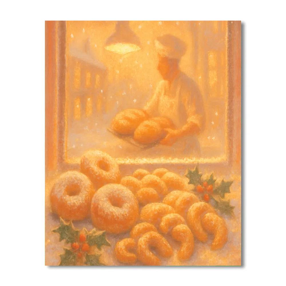 Warm Bakery Window Glow Paint by numbers kits