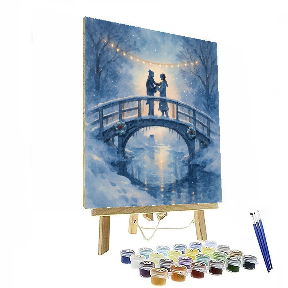 Icicle Bridge Twilight Painting by numbers kit