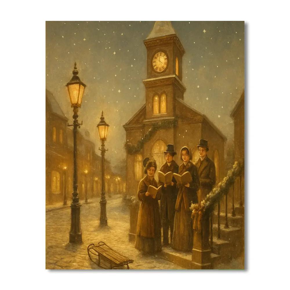 Clocktower Carolers Numbered painting kits