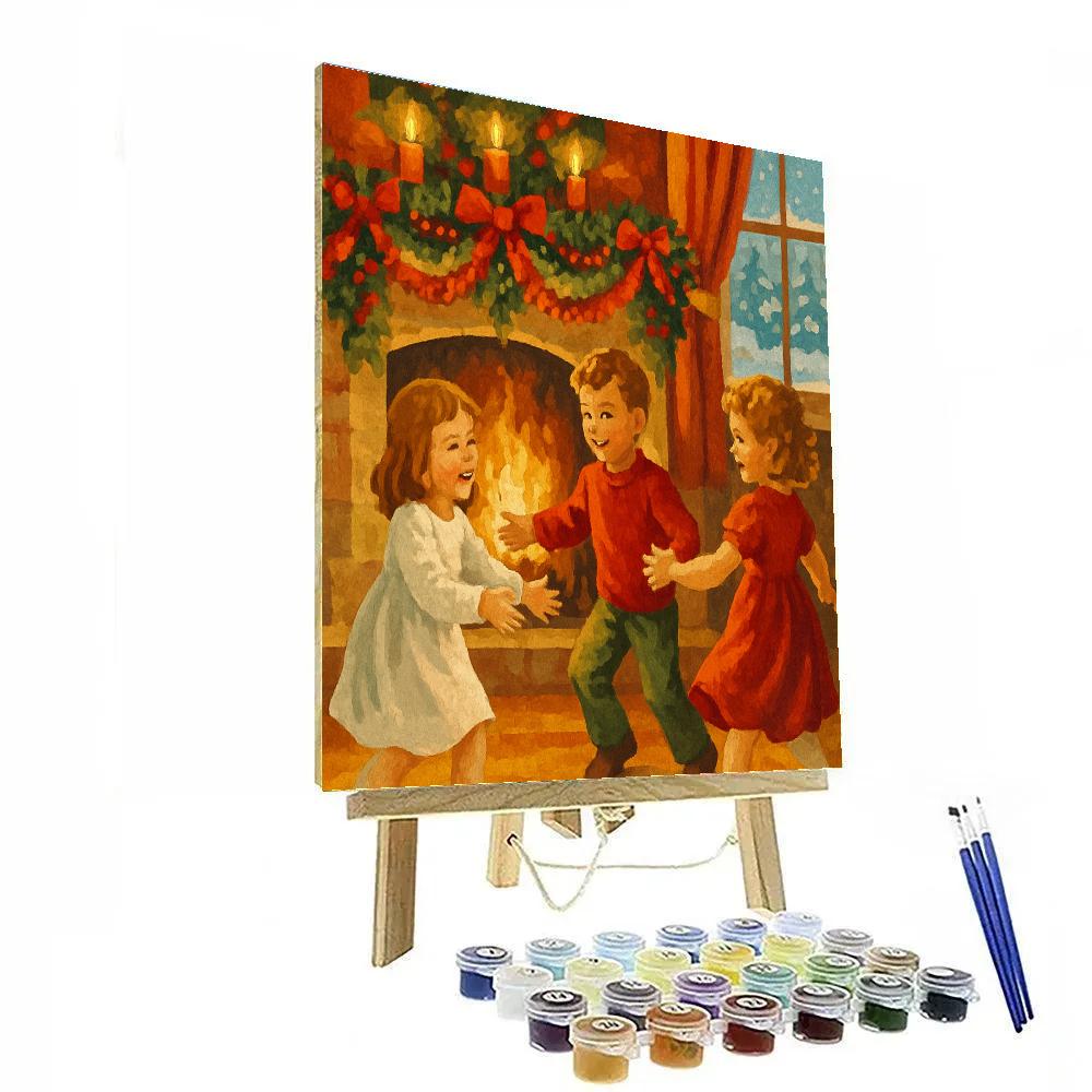 Festive Fireside Frolic DIY paint by numbers