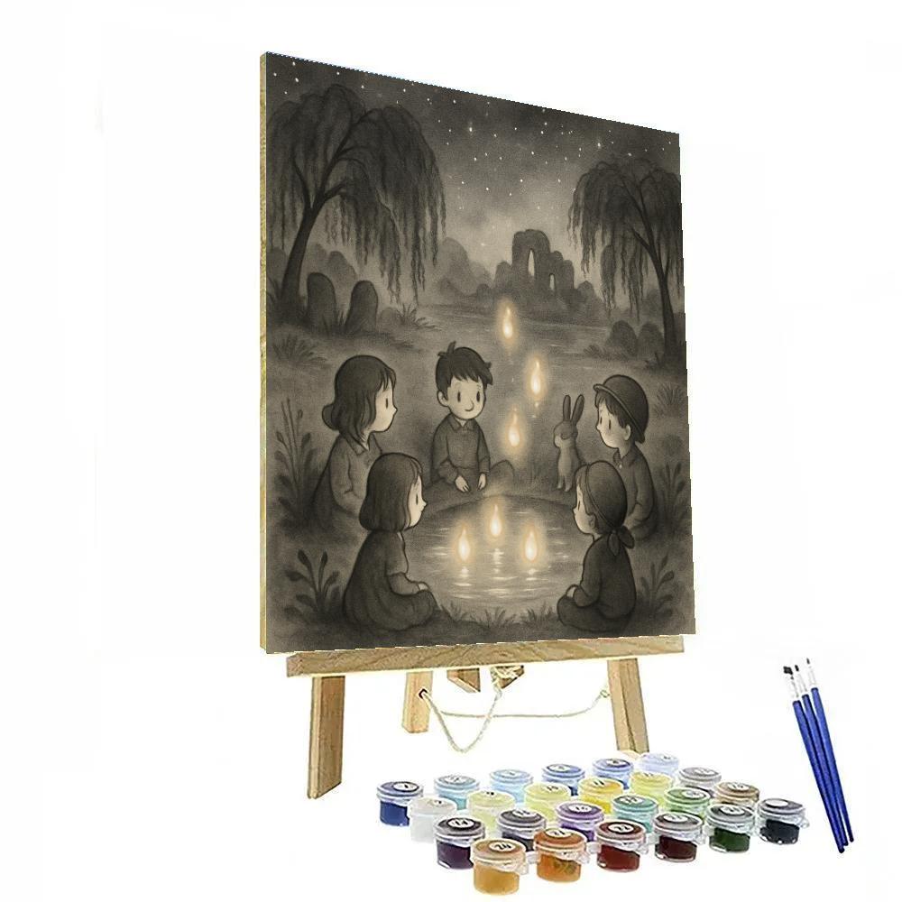 Willowmere Lantern Circle Painting by numbers kit
