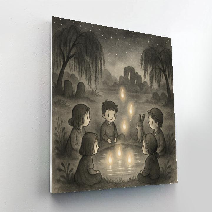 Willowmere Lantern Circle Painting by numbers kit