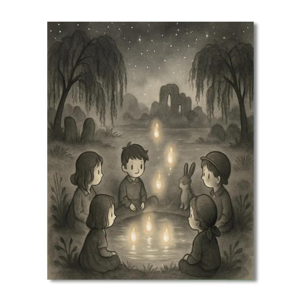 Willowmere Lantern Circle Painting by numbers kit