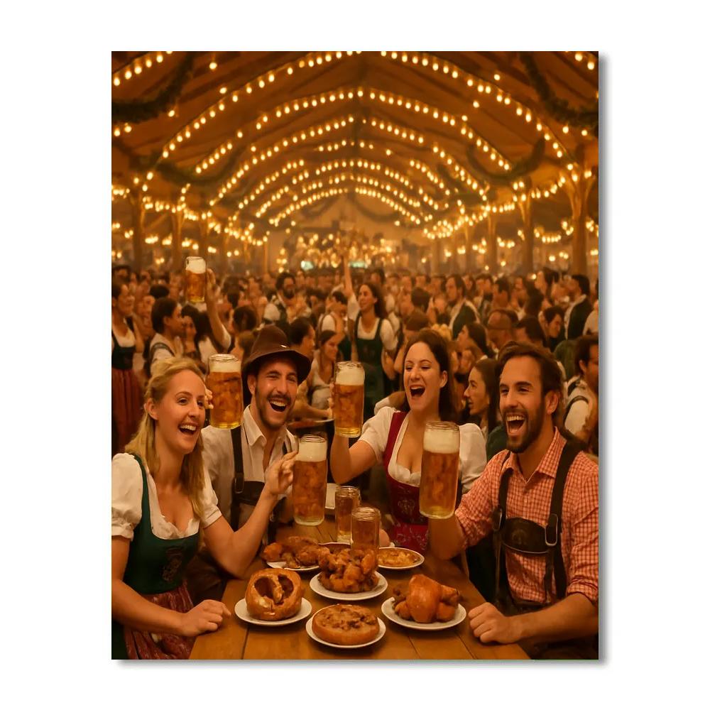 Oktoberfest Revelry In Munich painting number kit