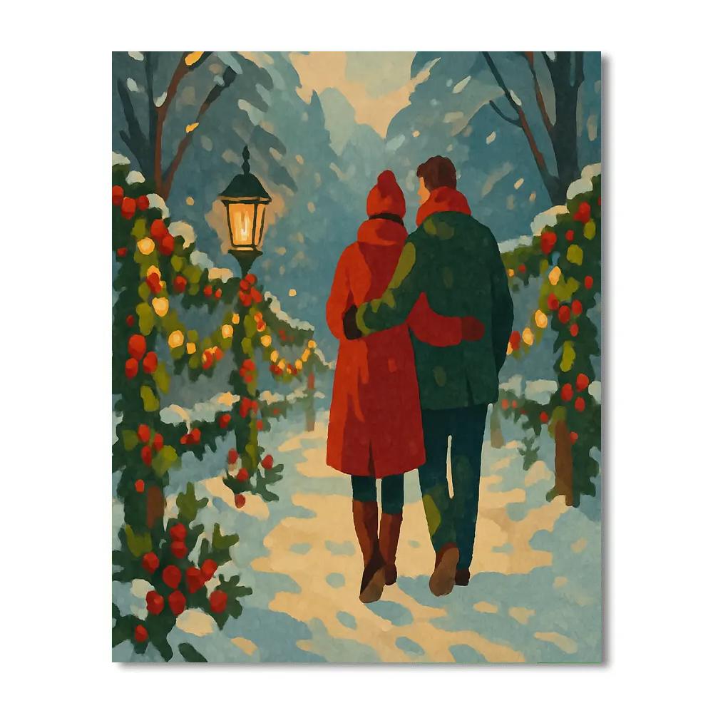 Glowing Garland Path Paint by numbers art