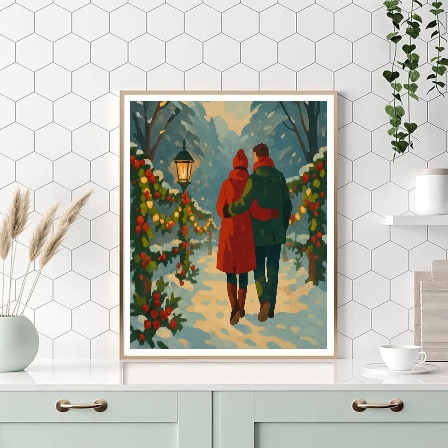 Glowing Garland Path Paint by numbers art