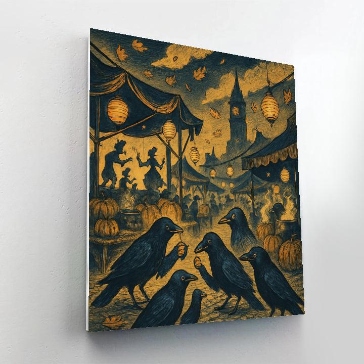 Jackdaw Market At Dusk Paint by numbers art