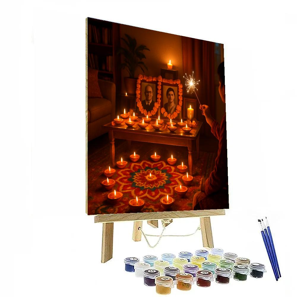 Diwali Lights In A Festive Home Painting by numbers kit