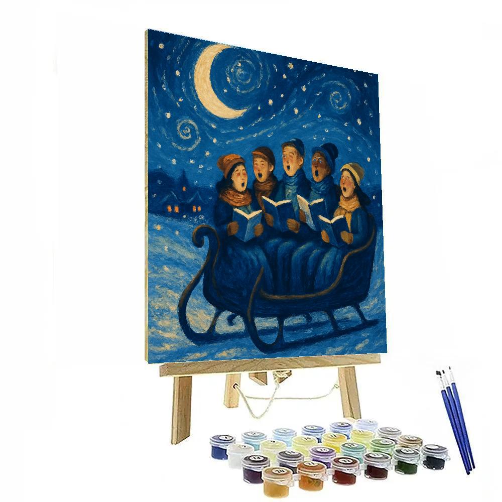 Starlight Caroling Sleigh Paint by numbers kits