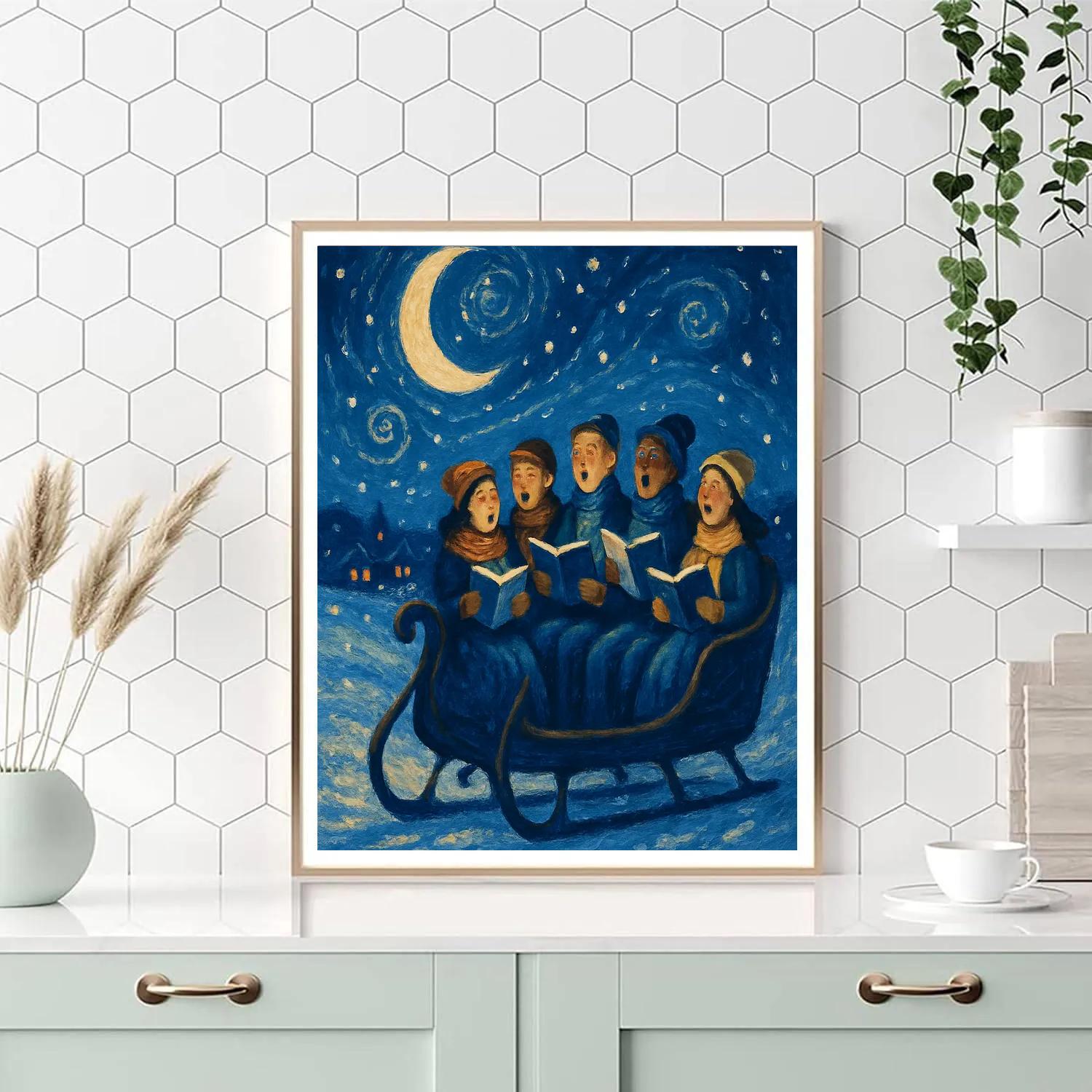 Starlight Caroling Sleigh Paint by numbers kits