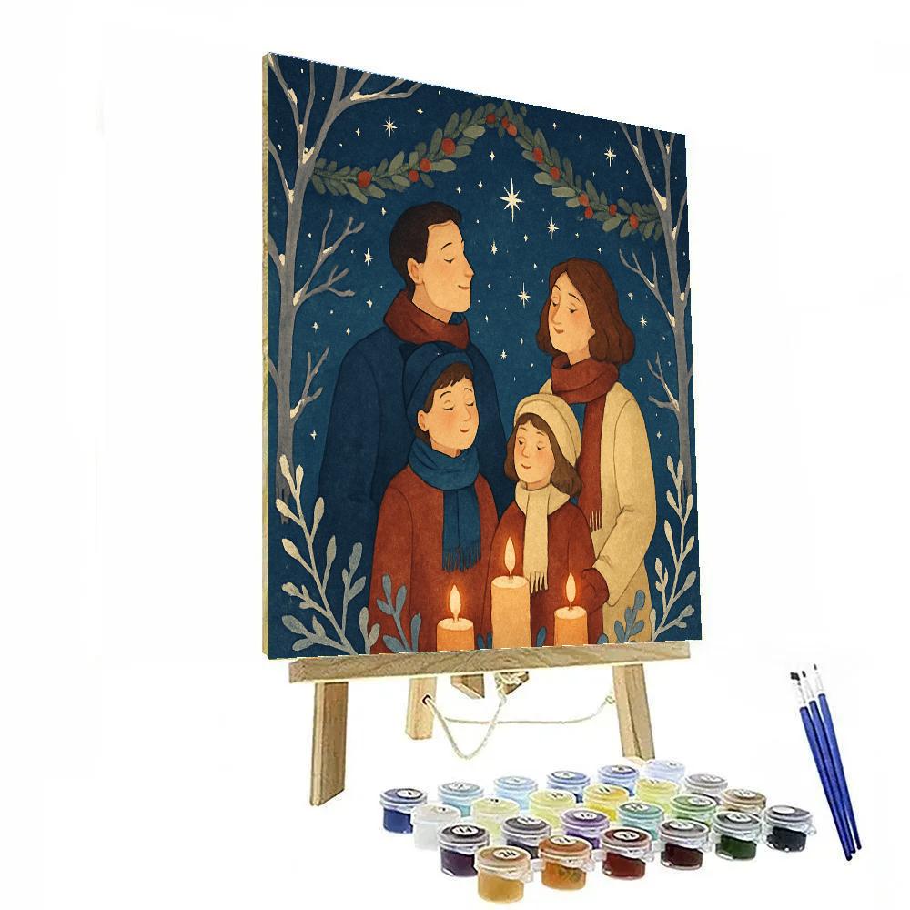 Silent Night Starscape Paint by numbers art
