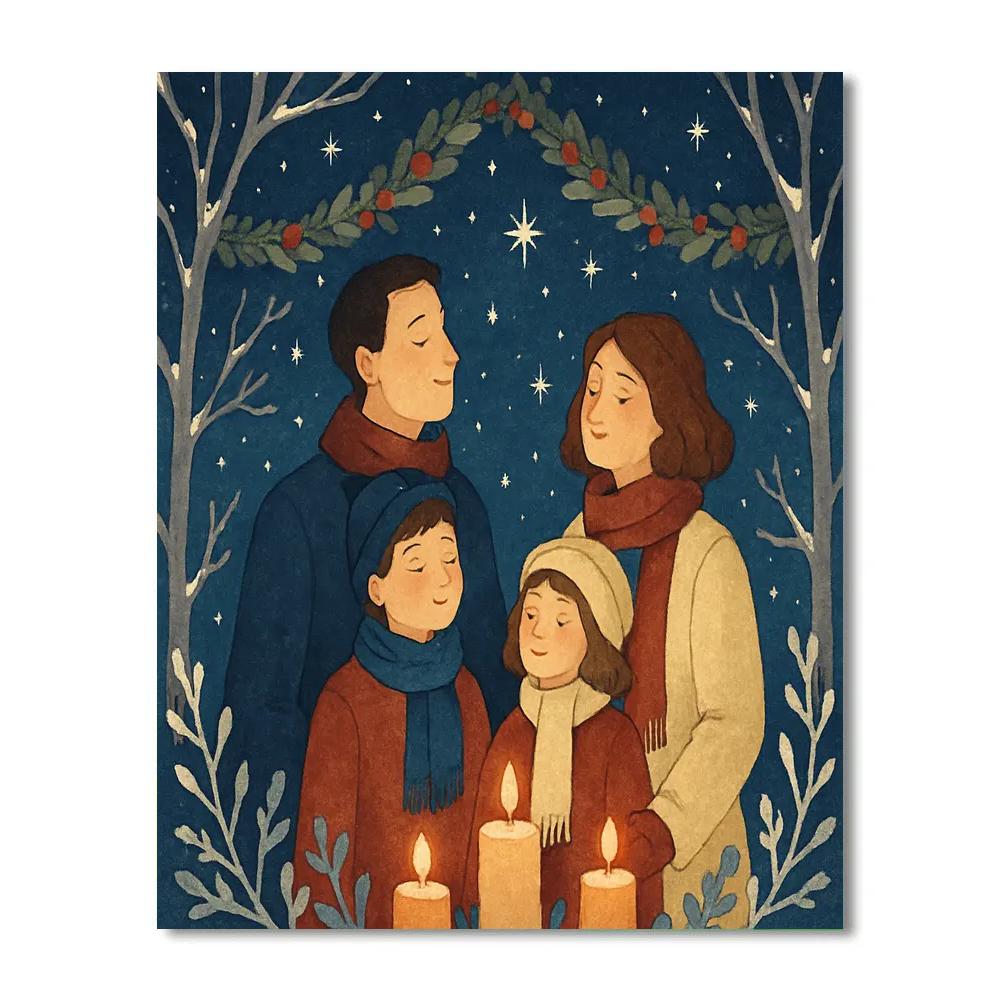 Silent Night Starscape Paint by numbers art
