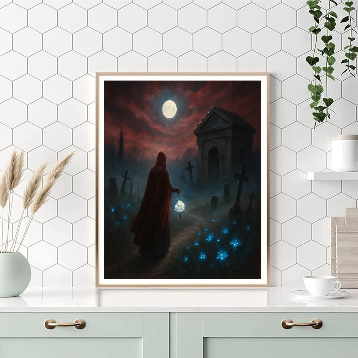 Moonflower Cemetery Path Paint by numbers kits