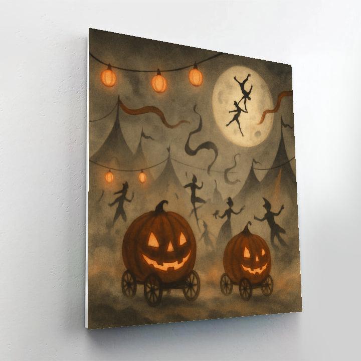 Fogwheel Pumpkin Circus DIY paint by numbers