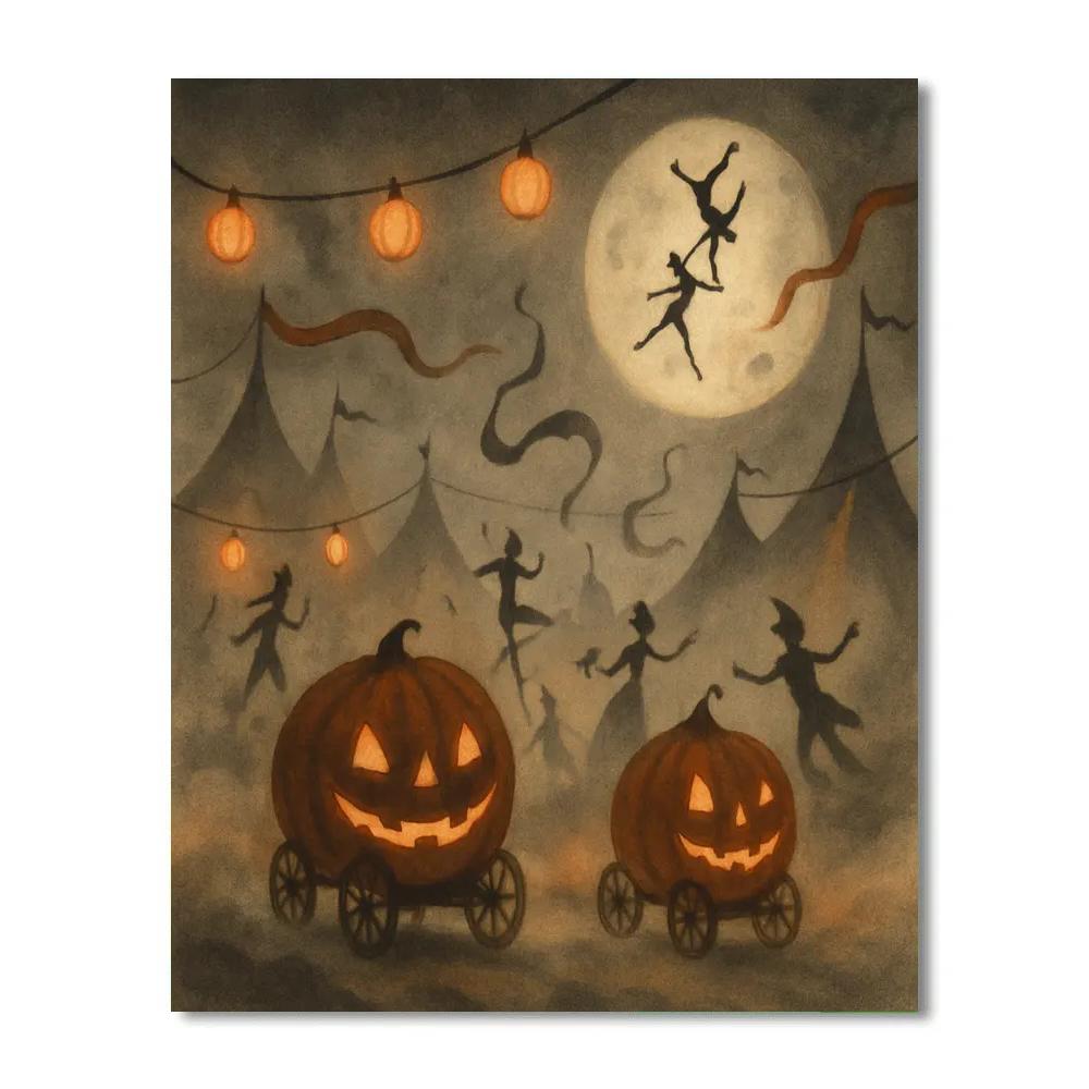 Fogwheel Pumpkin Circus DIY paint by numbers