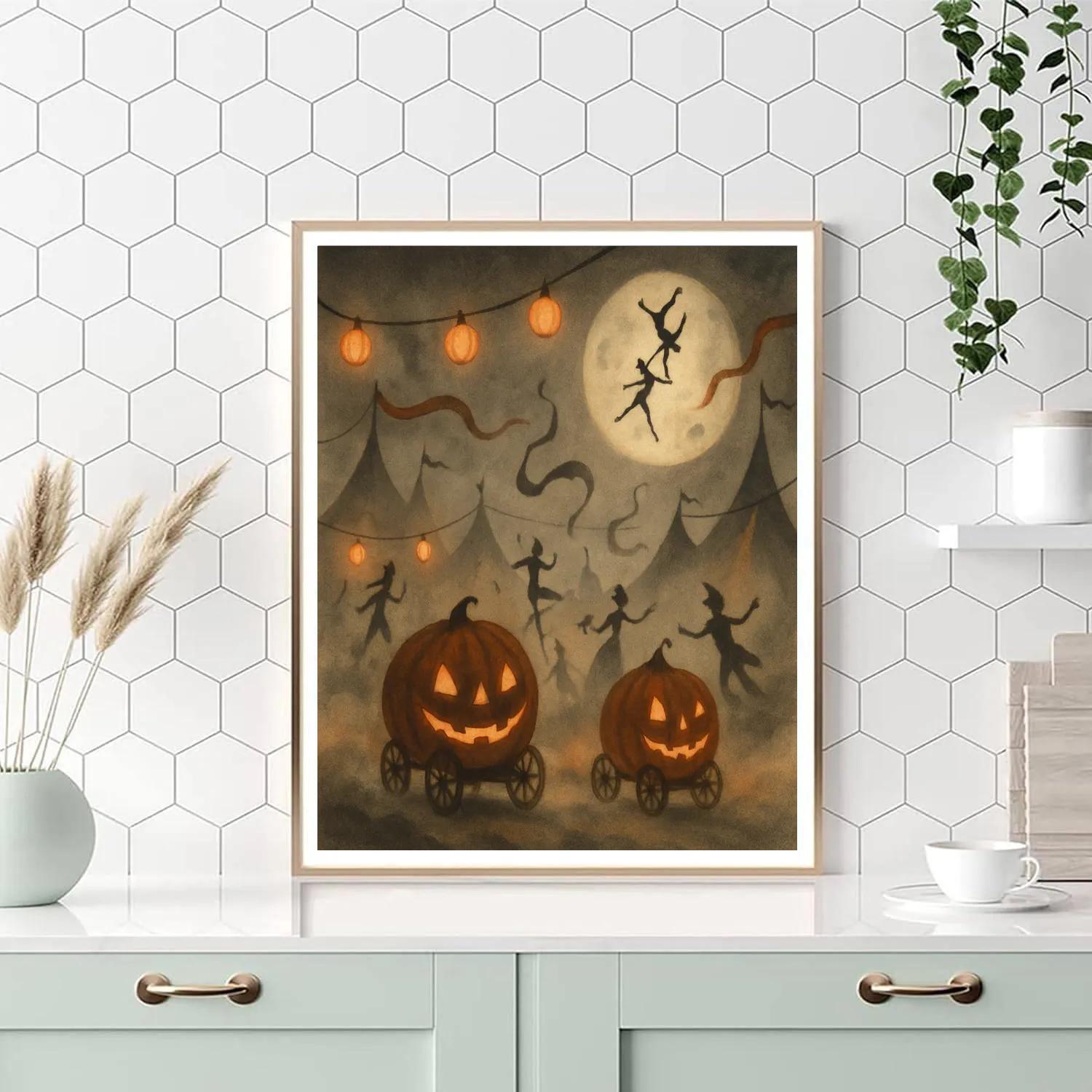 Fogwheel Pumpkin Circus DIY paint by numbers