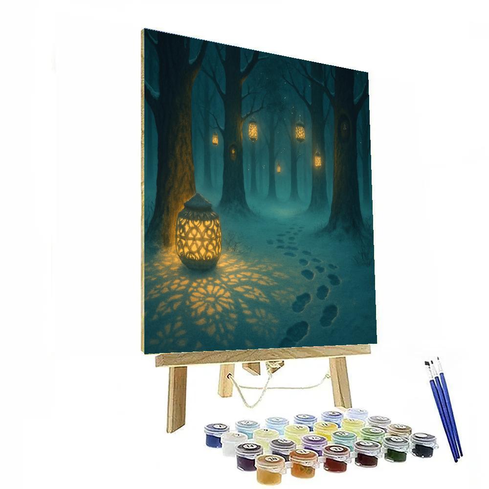 Snow Lantern Grove Number painting