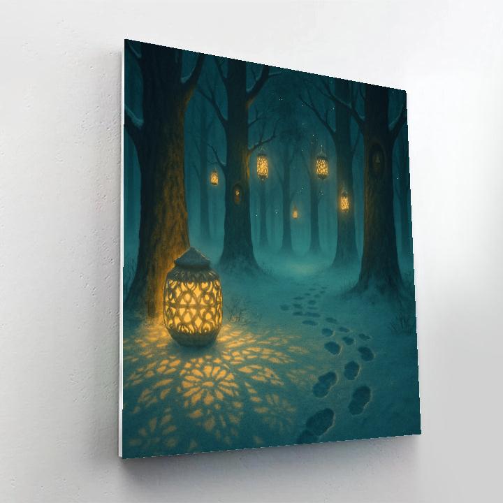 Snow Lantern Grove Number painting