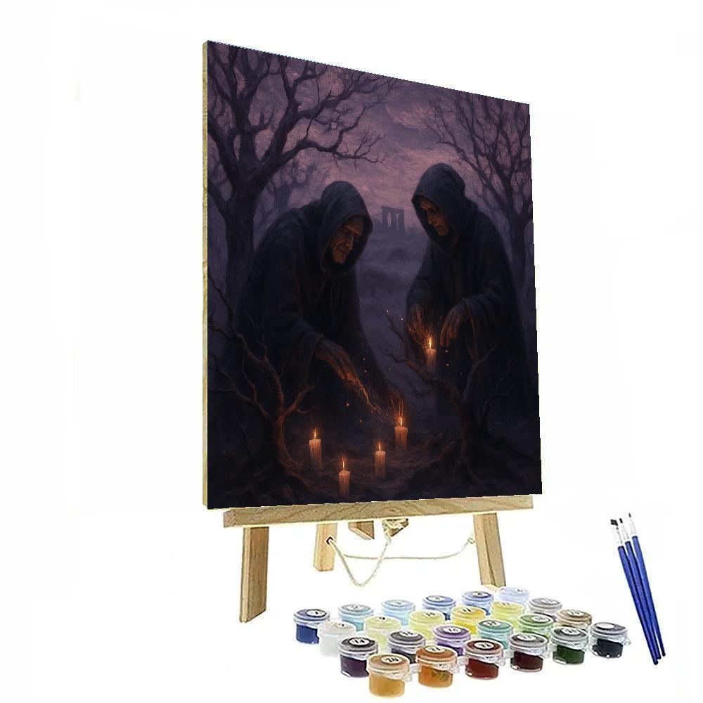 Ashen Orchard Ritual Painting by numbers kit