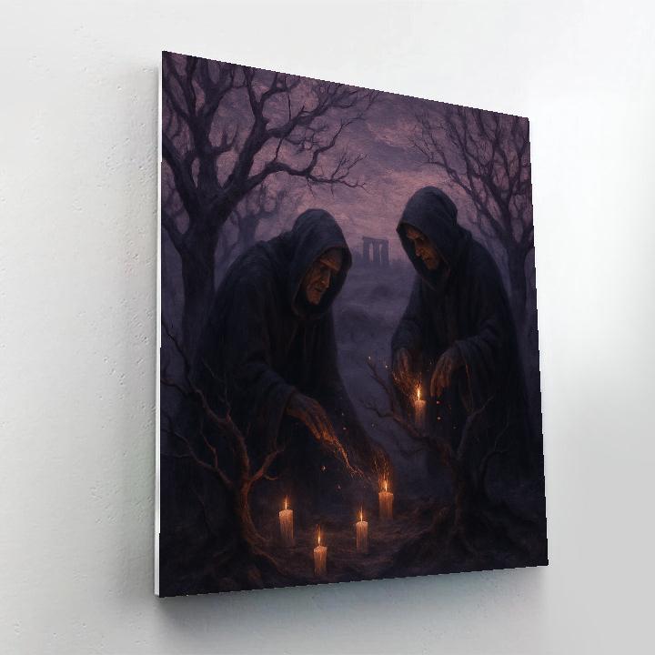 Ashen Orchard Ritual Painting by numbers kit