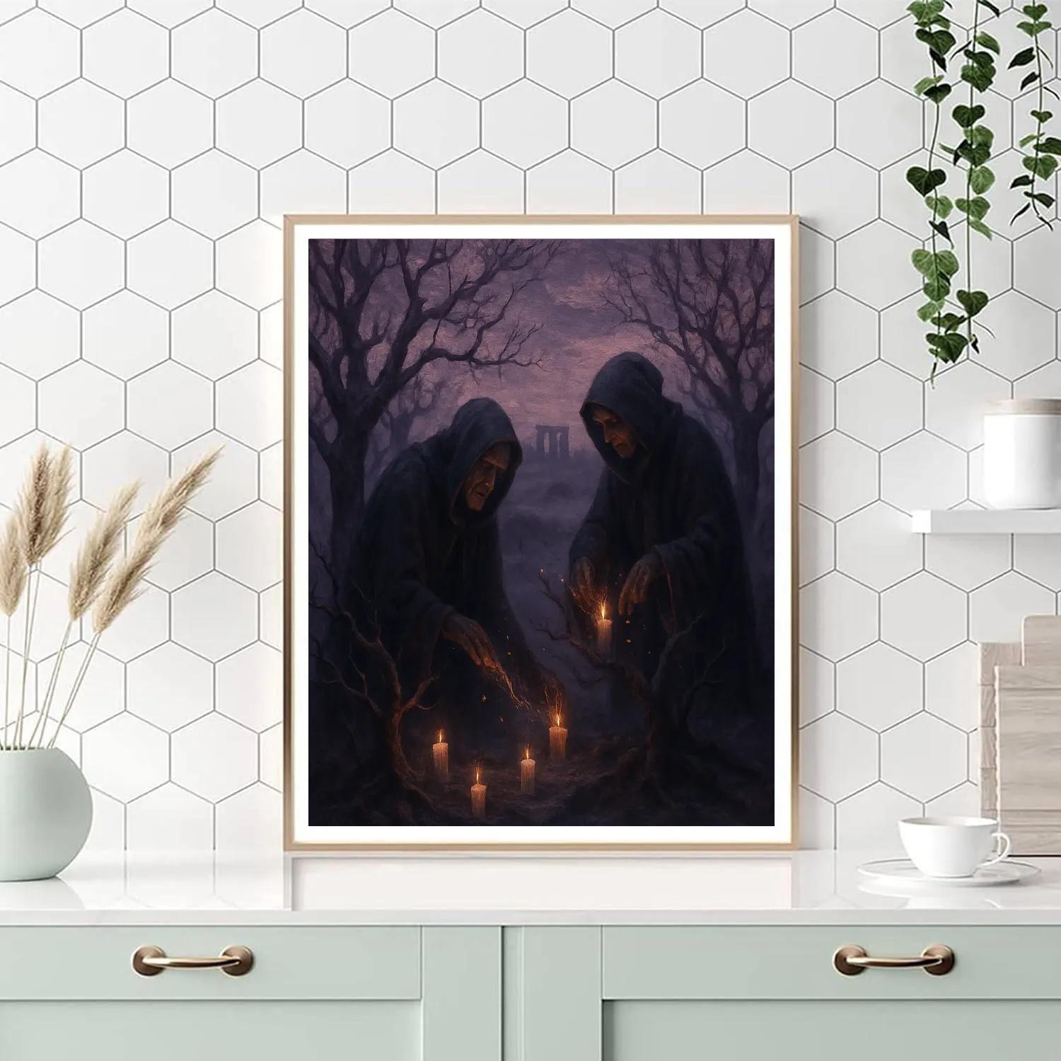 Ashen Orchard Ritual Painting by numbers kit