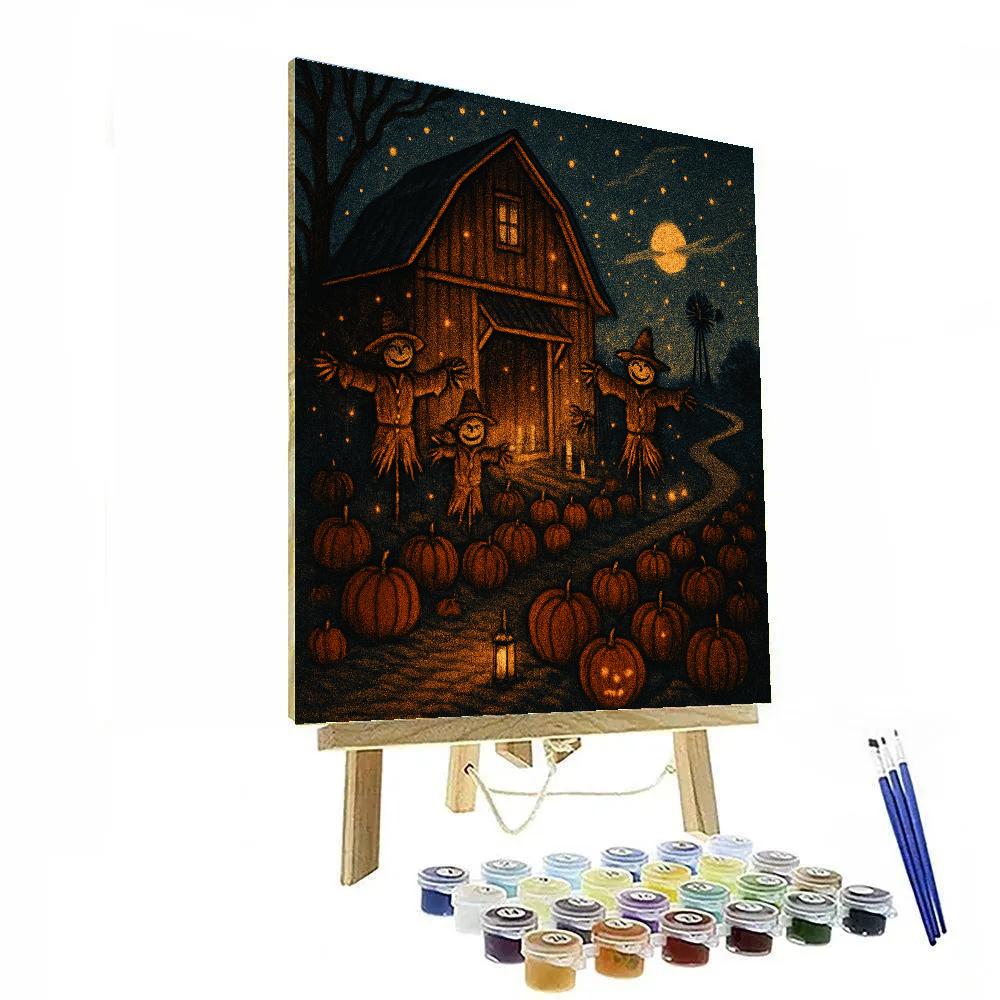 Nocturne Barn And Lanterns Paint by numbers kits