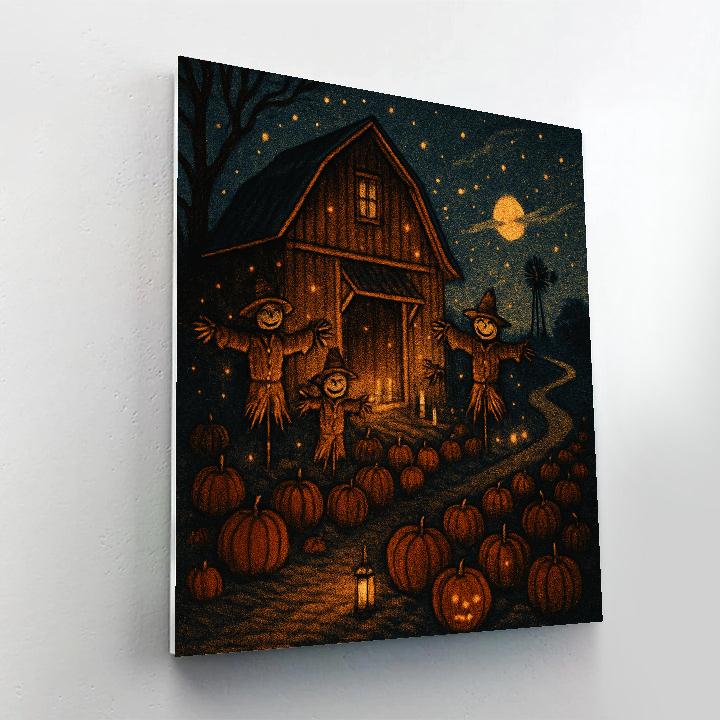 Nocturne Barn And Lanterns Paint by numbers kits