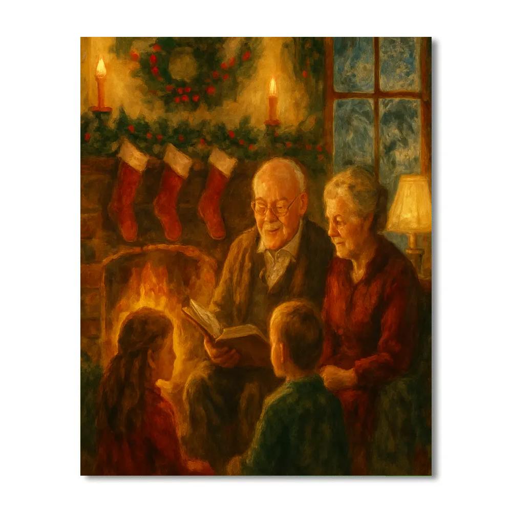 Fireside Story Hour DIY paint by numbers